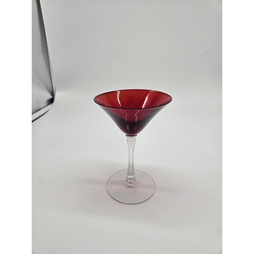 Morgantown Empress Spanish Red 5" Martini Glass And/Or Champagne, Perfect Single